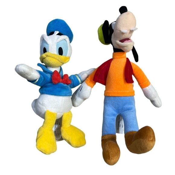 Disney Goofy Donald Duck Plush Stuffed Animals Small Soft - Picture 1 of 5